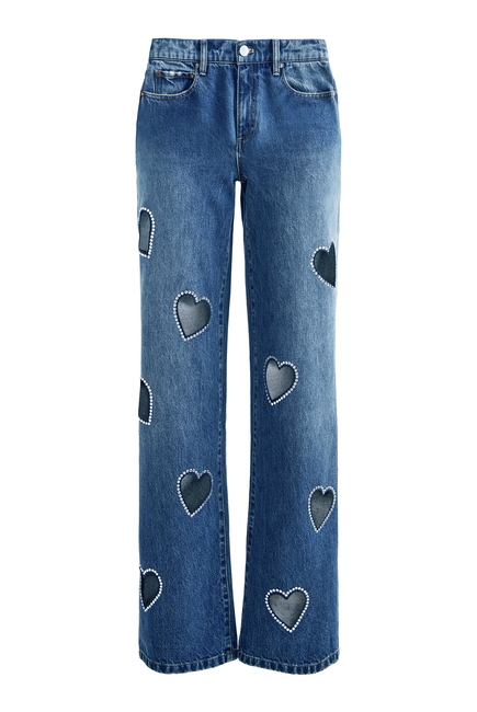 Karrie Embellished Heart Jeans